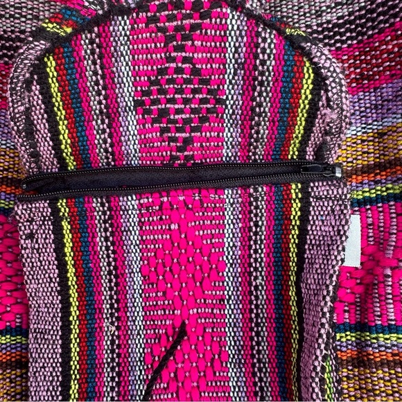 Mexican boho hippie drawstring backpack - Picture 5 of 9